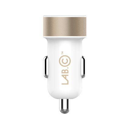 Автомобильное зарядное устройство для телефона LAB.C Dual USB Car Charger A.L 3.4A - Champagne Gold
