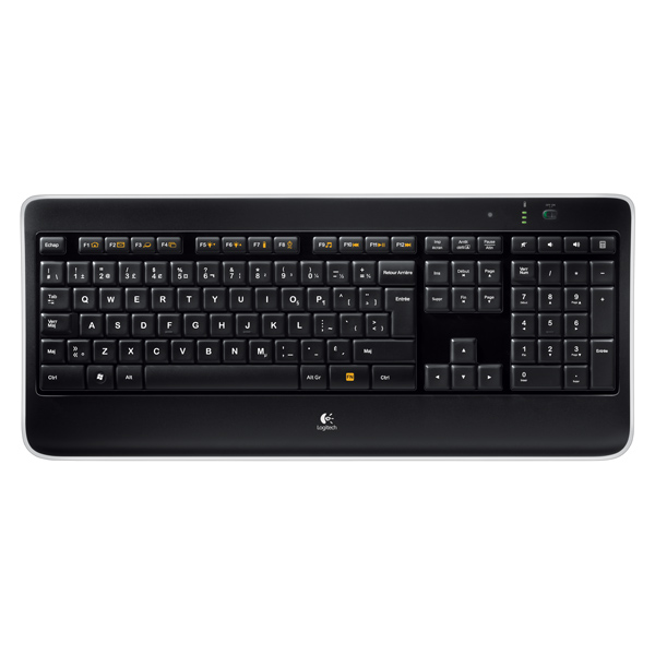 Клавиатура беспроводная Logitech Wireless Illuminated Keyboard K800 USB Black