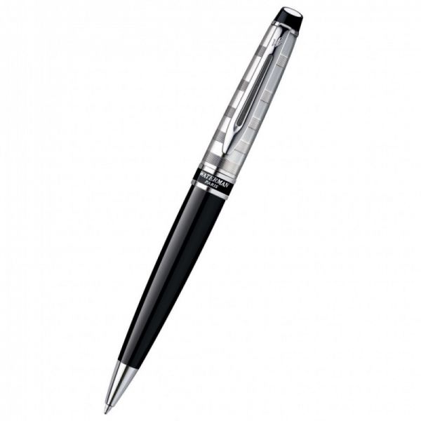 Шариковая ручка WATERMAN Expert 3 (S0952360) Deluxe Black CT (M) чернила: синий латунь блестящий хром